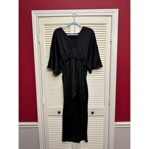 WISHLIST APPAREL Satin Maxi Dress Long Black sz L